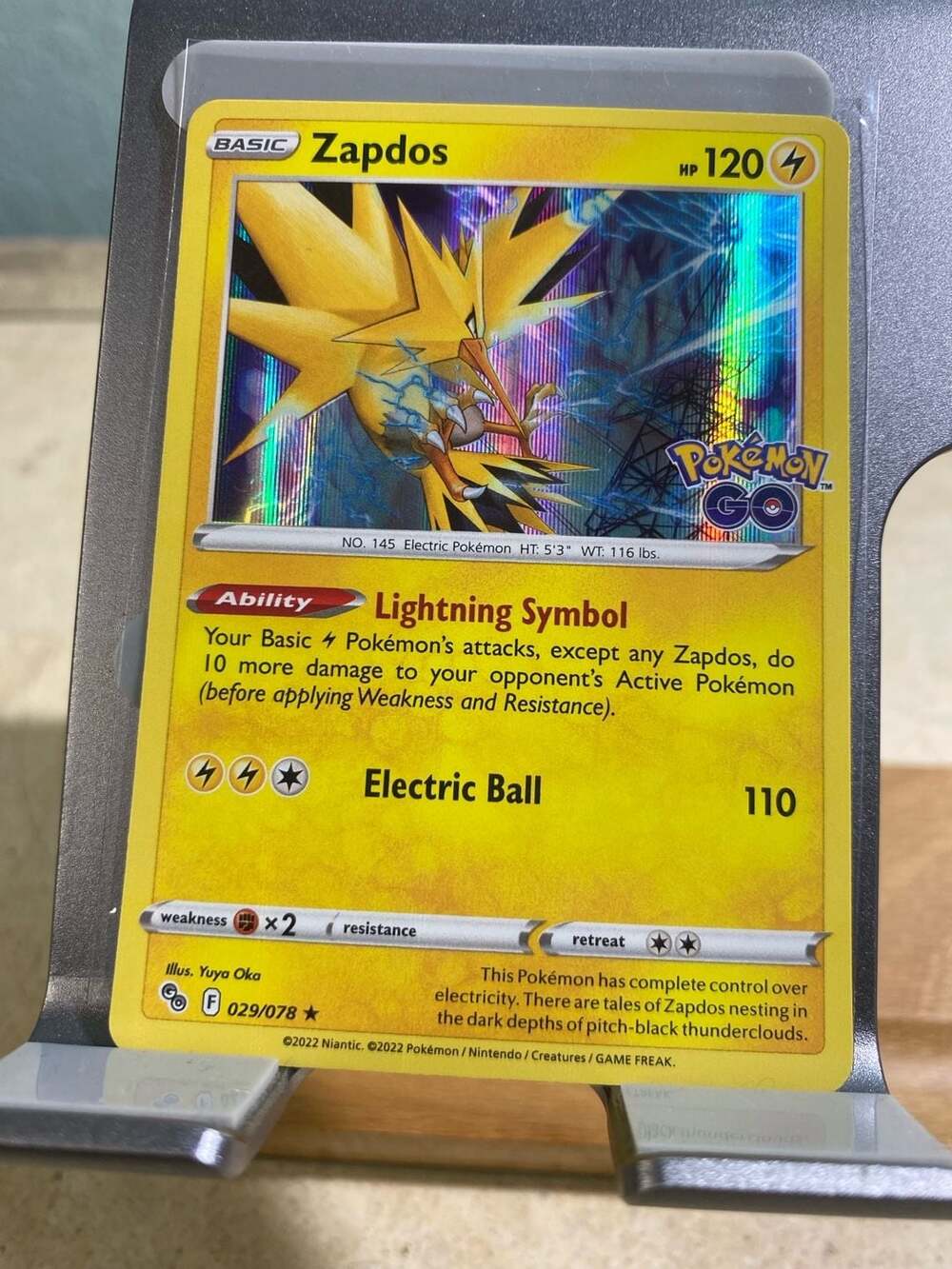 Zapdos 029/078 Holo Rare Pokemon GO TCG